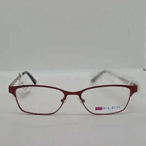 NWT WOMEN'S TI FLEX EYEGLASS FRAMES 2103 SHINY WINE CORAL